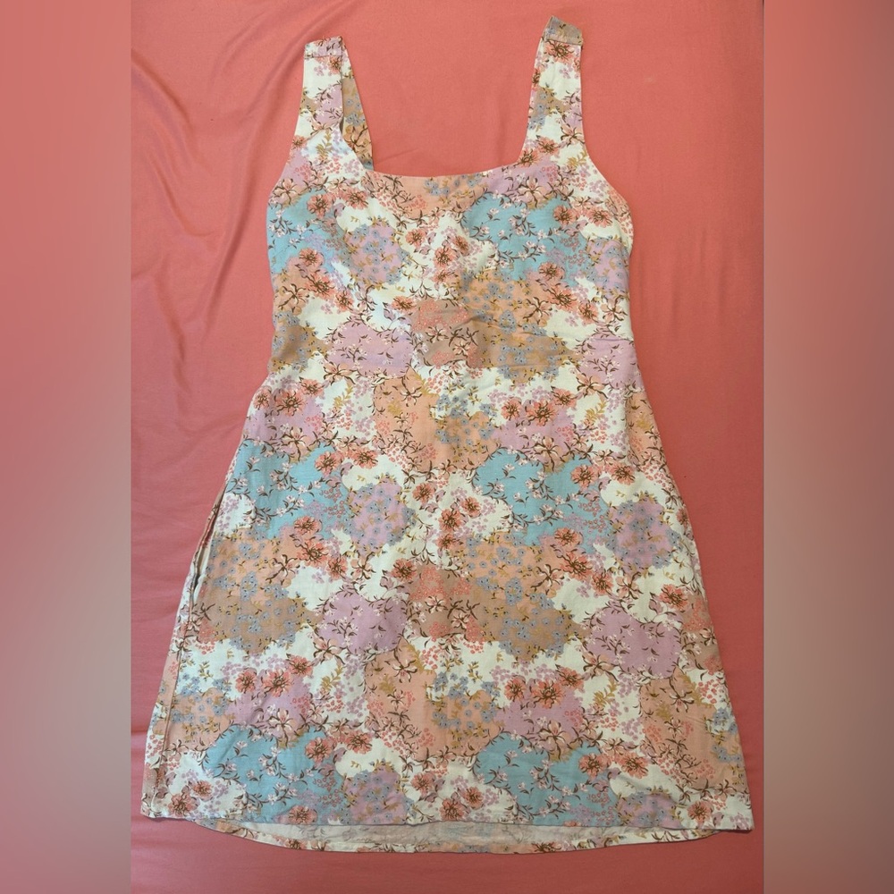 Japna Floral Midi Dress - Blue, Pink, Cream